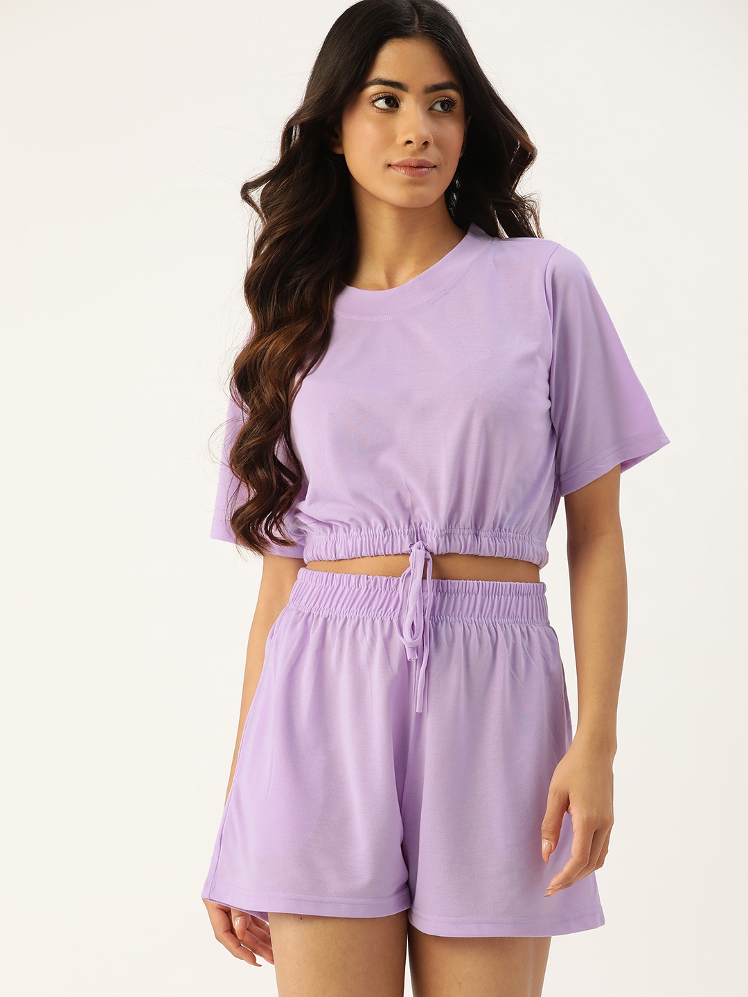 

ETC Solid Pure Cotton Night suit, Lavender