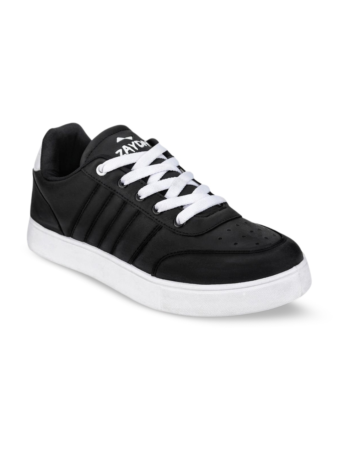 

ZAYDN Men Perforated Lightweight Sneakers, Black