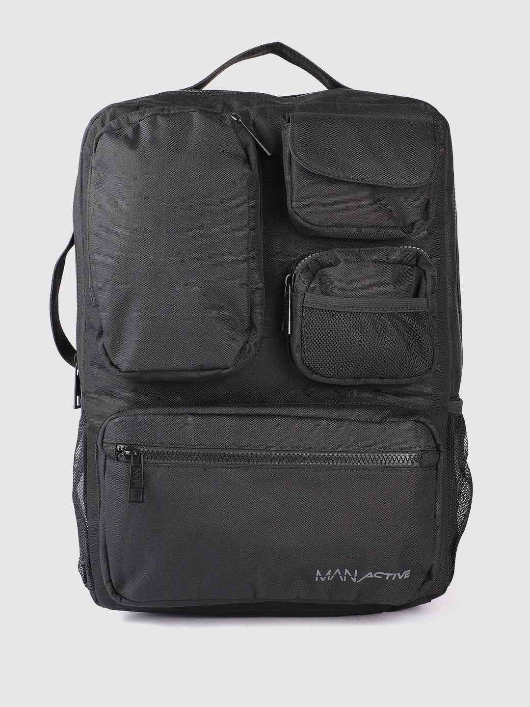 

boohooMAN Pocket Detail Backpack-21L, Black