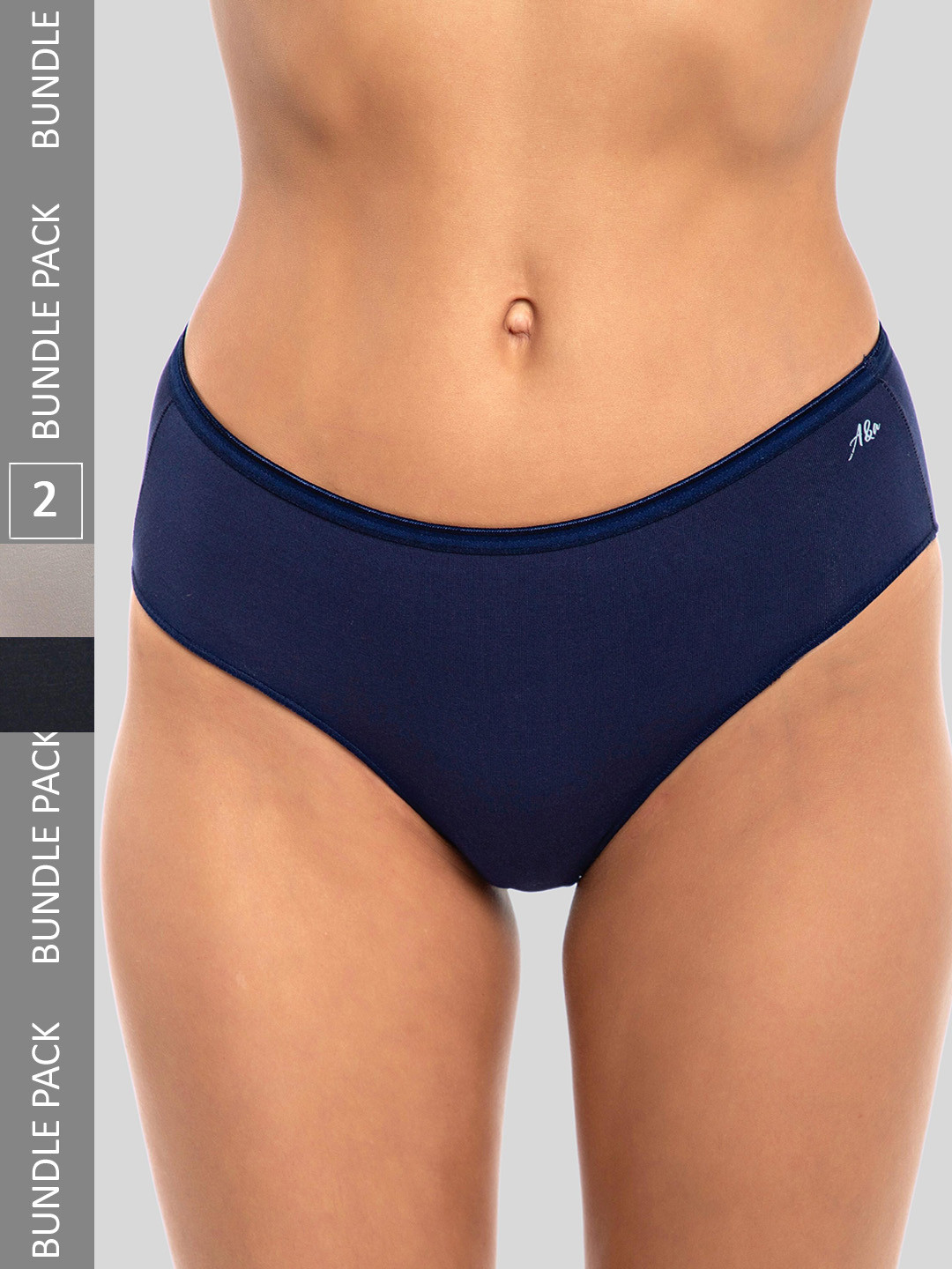 

Ashleyandalvis Women Pack of 3 Anti-Bacterial Anti Odour Modal Hipster AA-HIP-EB-MG-CB, Blue