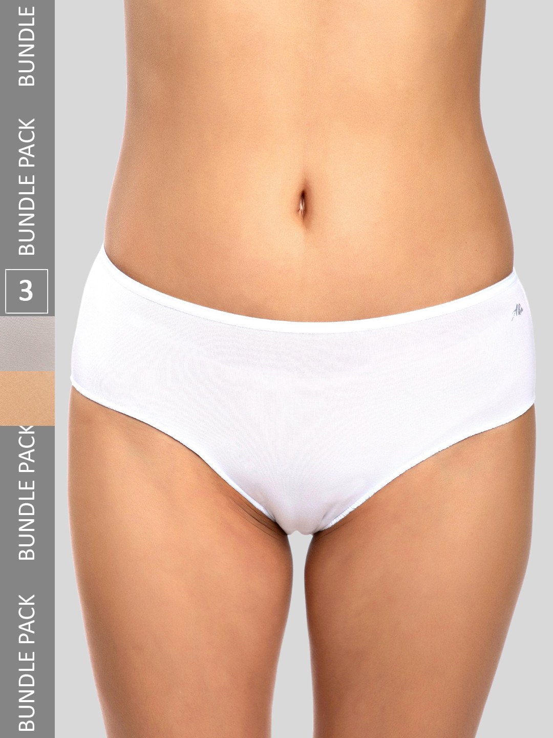 

Ashleyandalvis Women Pack of 3 Anti-Bacterial Anti Odour Modal Hipster AA-HIP-SW-MG-AN, White
