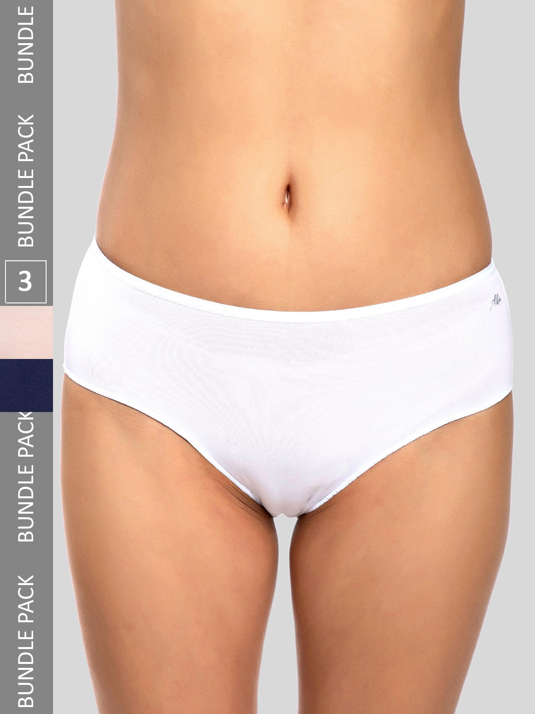 

Ashleyandalvis Women Pack of 3 Anti-Bacterial Anti Odour Modal Hipster AA-HIP-SW-BP-CB, White