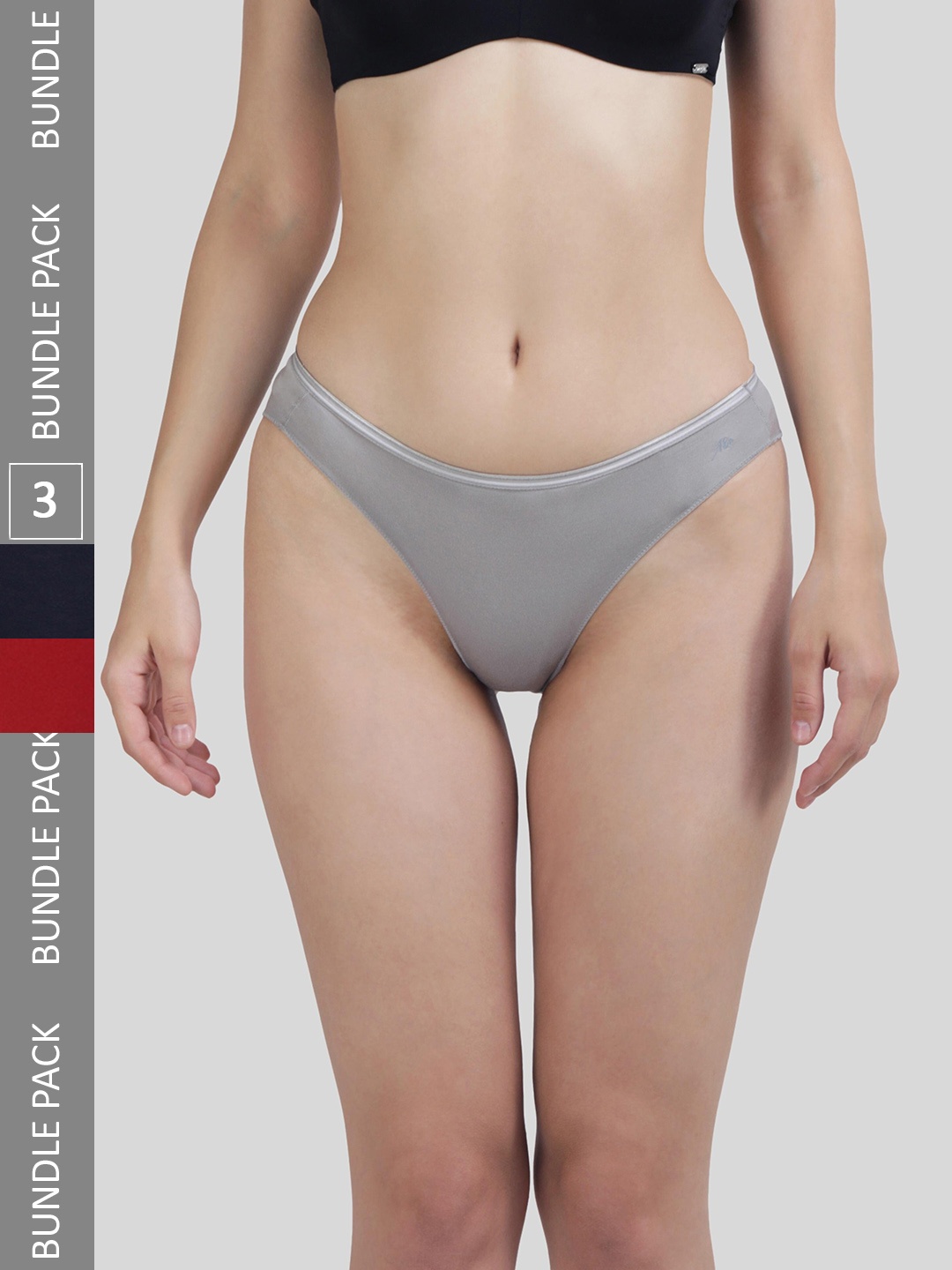 

Ashleyandalvis Women Pack of 3 Anti-Bacterial Anti Odour Modal Bikini AA-BIK-MG-CB-SR, Black
