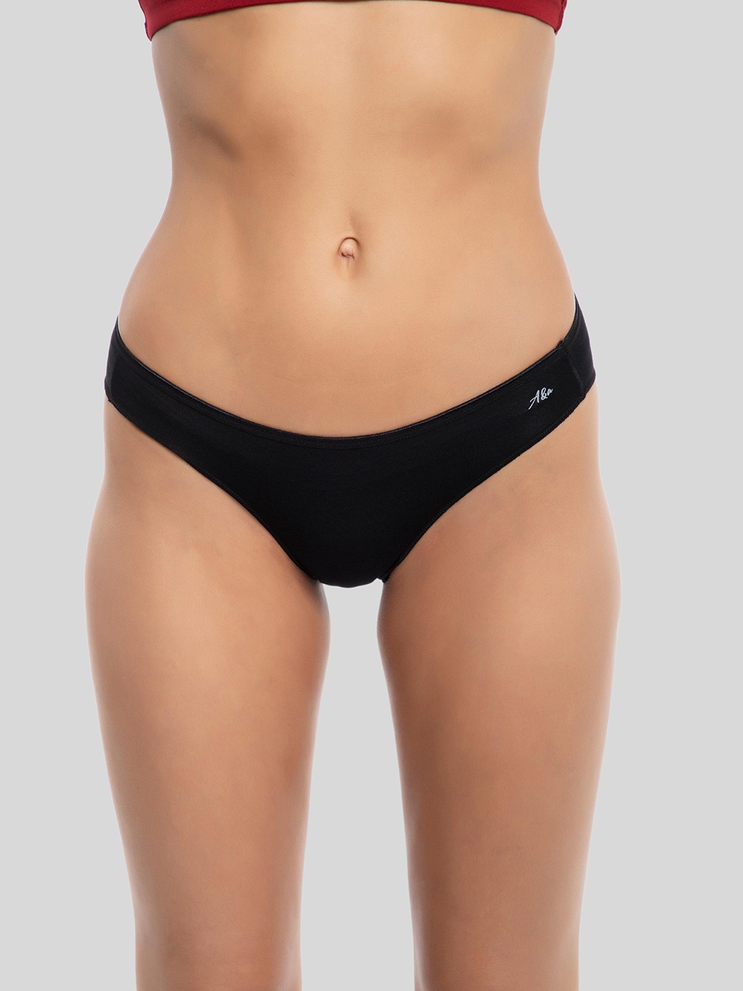 

AshleyandAlvis Women Pack of 1 Anti-Bacterial Anti Odour Modal Bikini AA-BIK-EB, Black