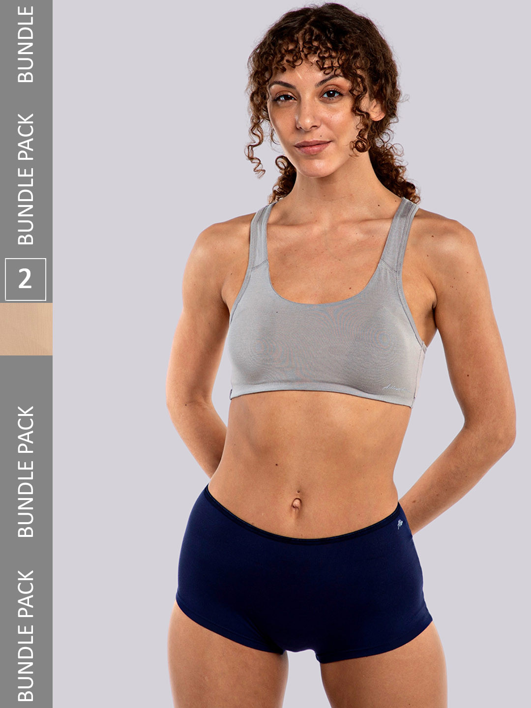 

Ashleyandalvis Women Pack of 2 Modal Boysleg AA-BOL-CB-AN, Blue