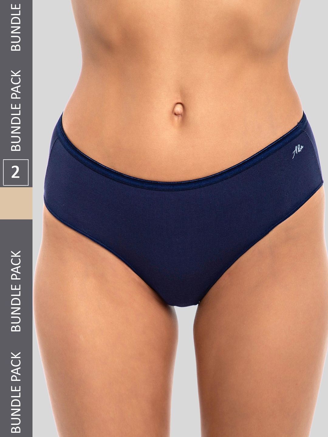 

Ashleyandalvis Women Pack of 2 Anti-Bacterial Anti Odour Modal Hipster AA-HIP-CB-AN, Blue