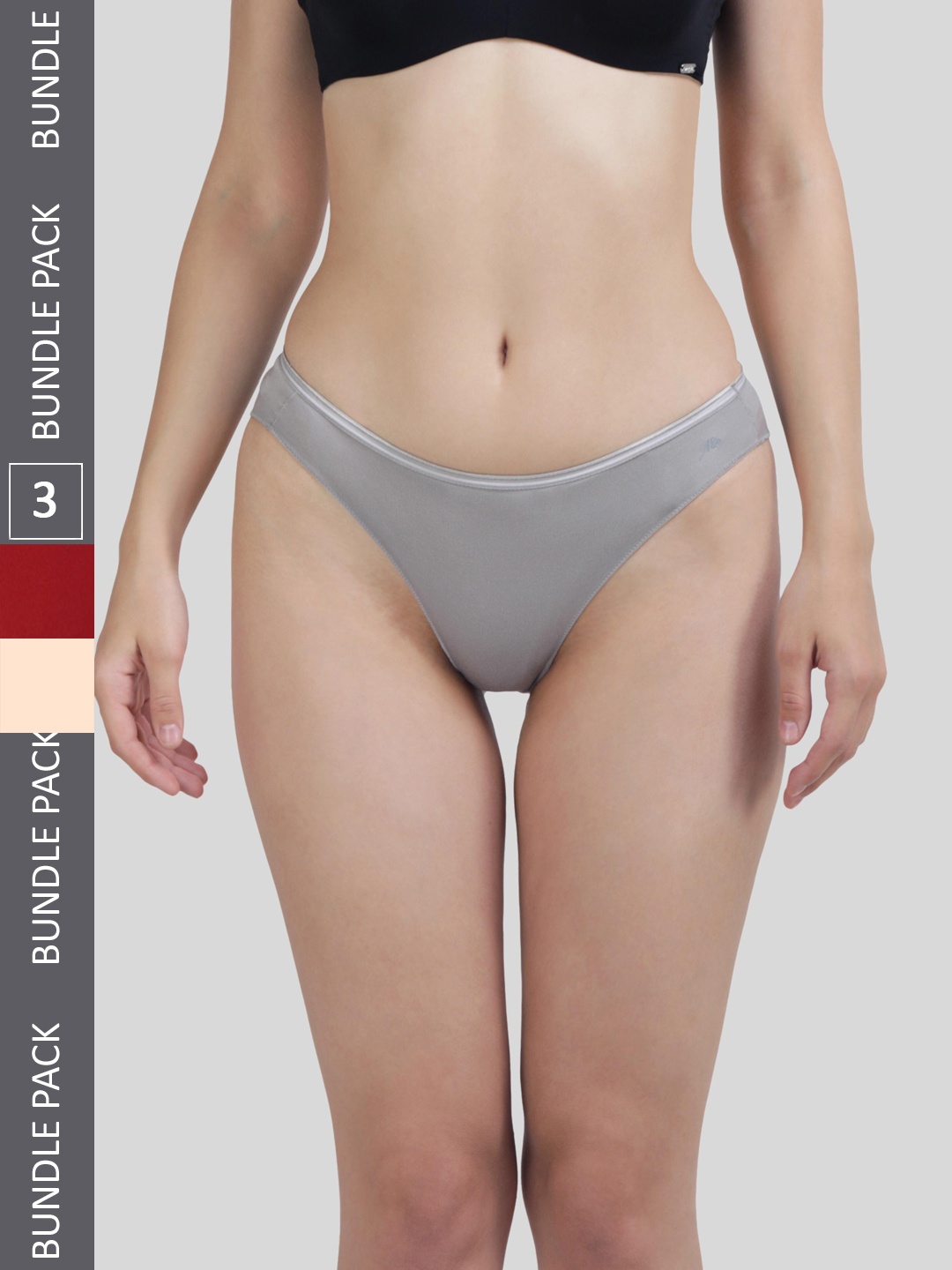 

Ashleyandalvis Women Pack of 3 Anti-Bacterial Anti Odour Modal Bikini AA-BIK-MG-BP-SR, Red