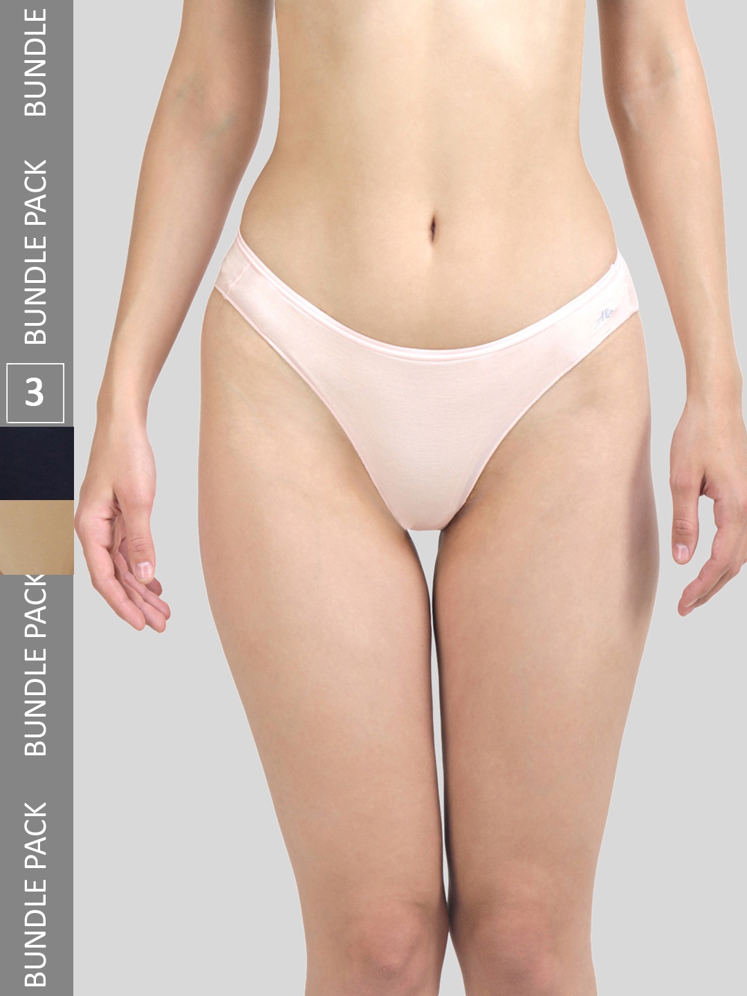 

Ashleyandalvis Women Pack of 3 Anti-Bacterial Anti Odour Modal Bikini AA-BIK-BP-CB-AN, Pink