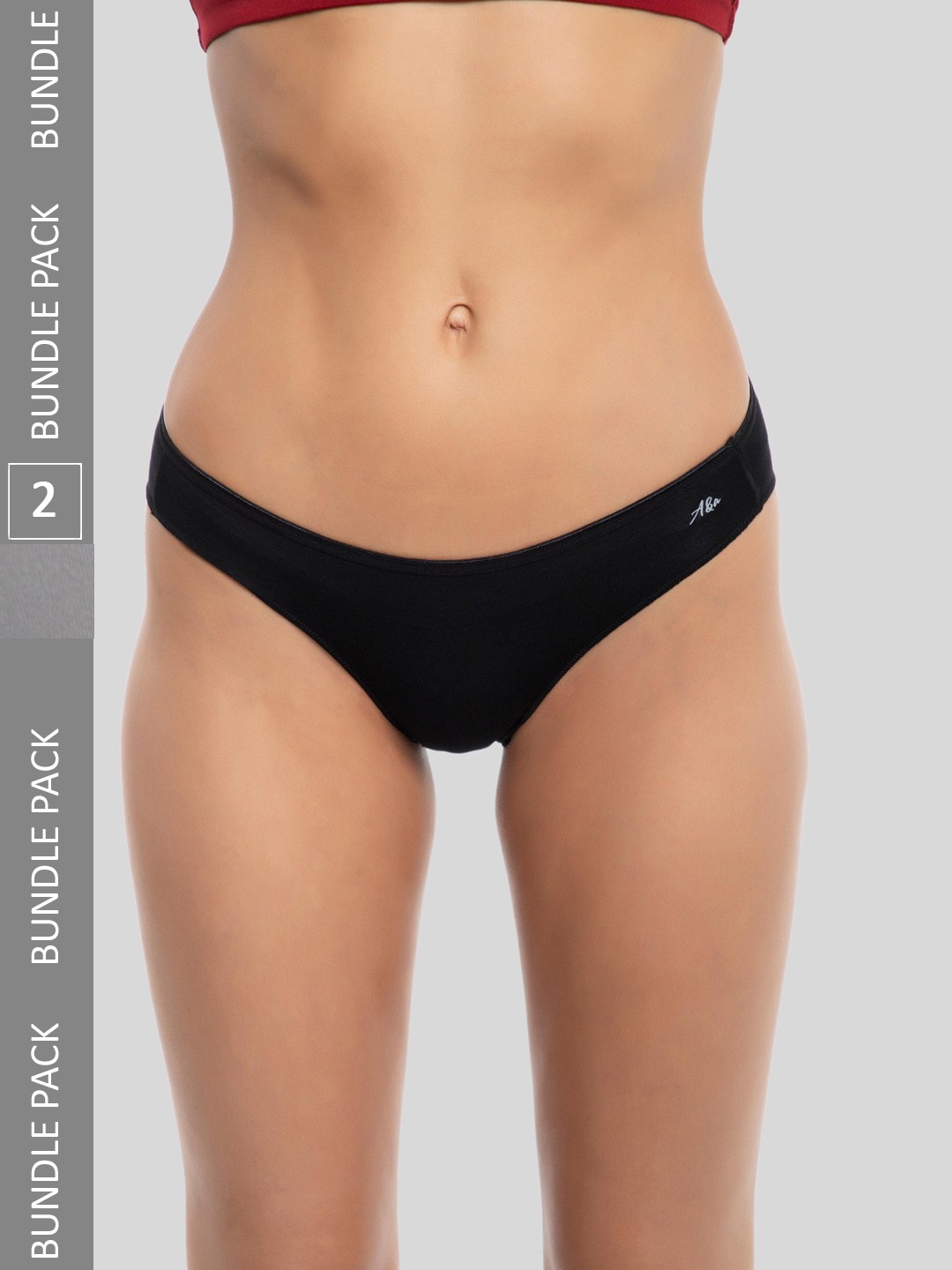 

Ashleyandalvis Women Pack of 3 Anti-Bacterial Anti Odour Modal Bikini AA-BIK-EB-MG-CB, Black