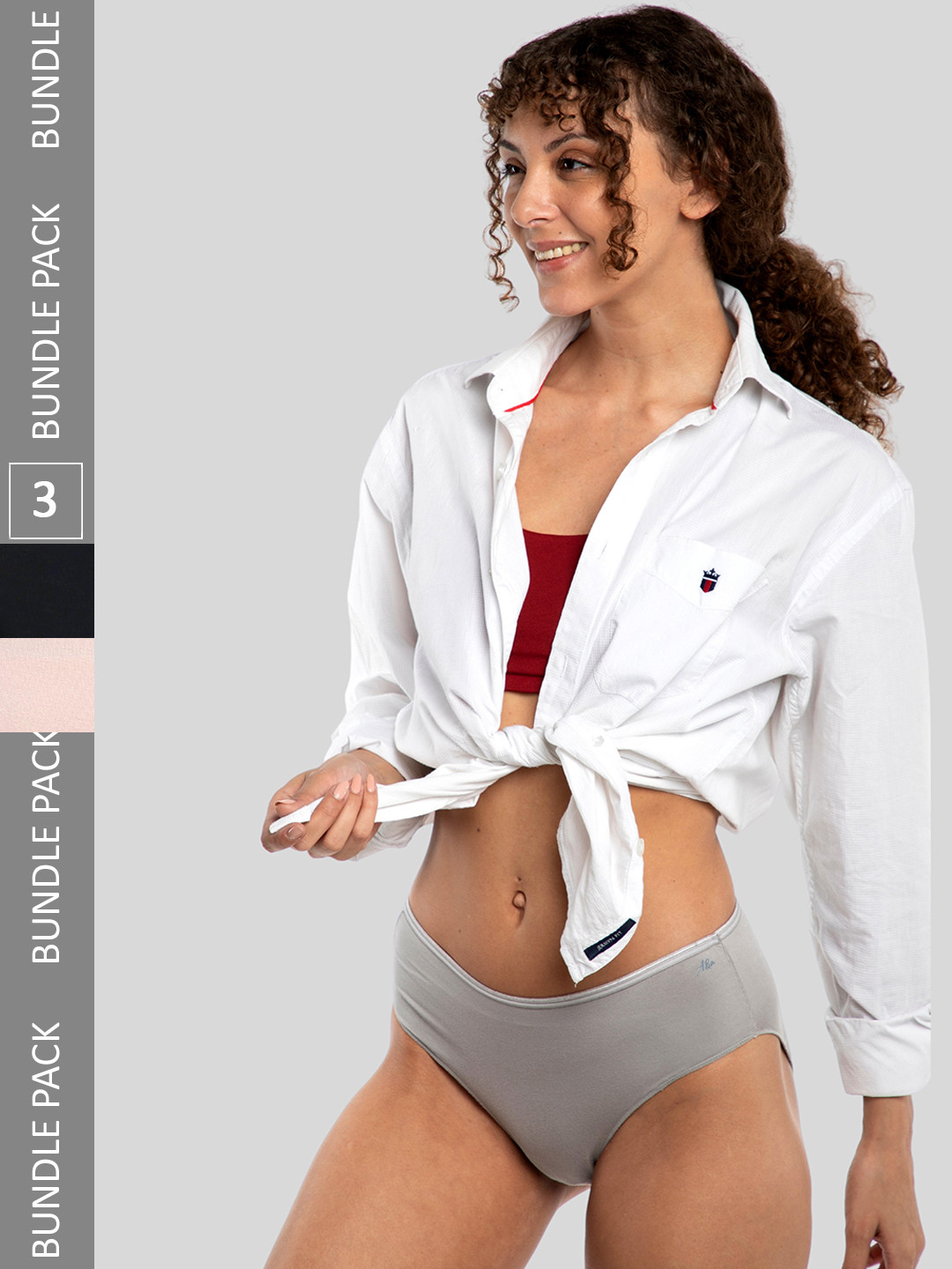 

Ashleyandalvis Women Pack of 3 Anti-Bacterial Anti Odour Modal Hipster AA-HIP-EB-MG-BP, Nude