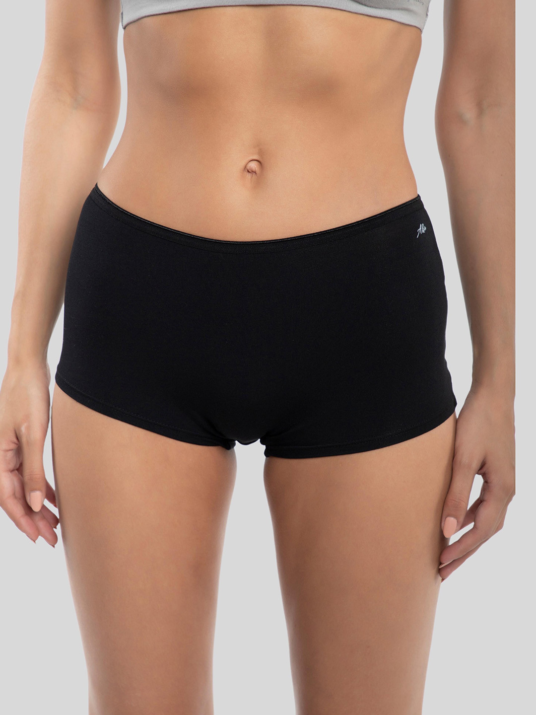 

Ashleyandalvis Women Pack of 1 Anti-Bacterial Anti Odour Modal Boysleg AA-BOL-EB, Black