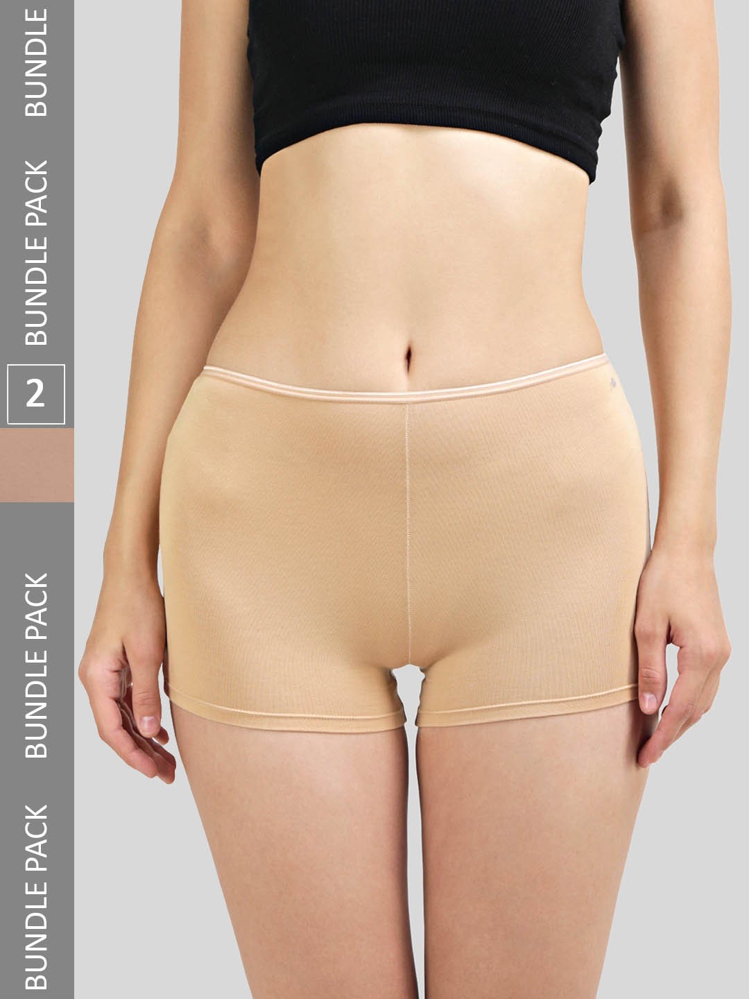 

Ashleyandalvis Women Pack of 1 Anti-Bacterial Anti Odour Modal Boyshort AA-BOS-AN, Nude