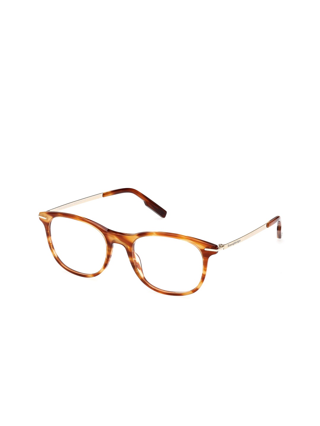 

Ermenegildo Zegna Men Abstract Printed Full Rim Wayfarer Frames EZ5245 53 052, Transparent