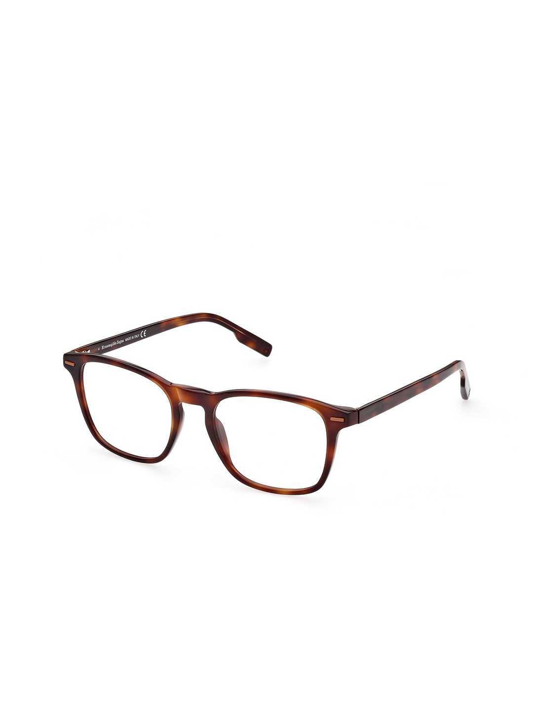 

Ermenegildo Zegna Men Abstract Printed Full Rim Square Frames, Transparent