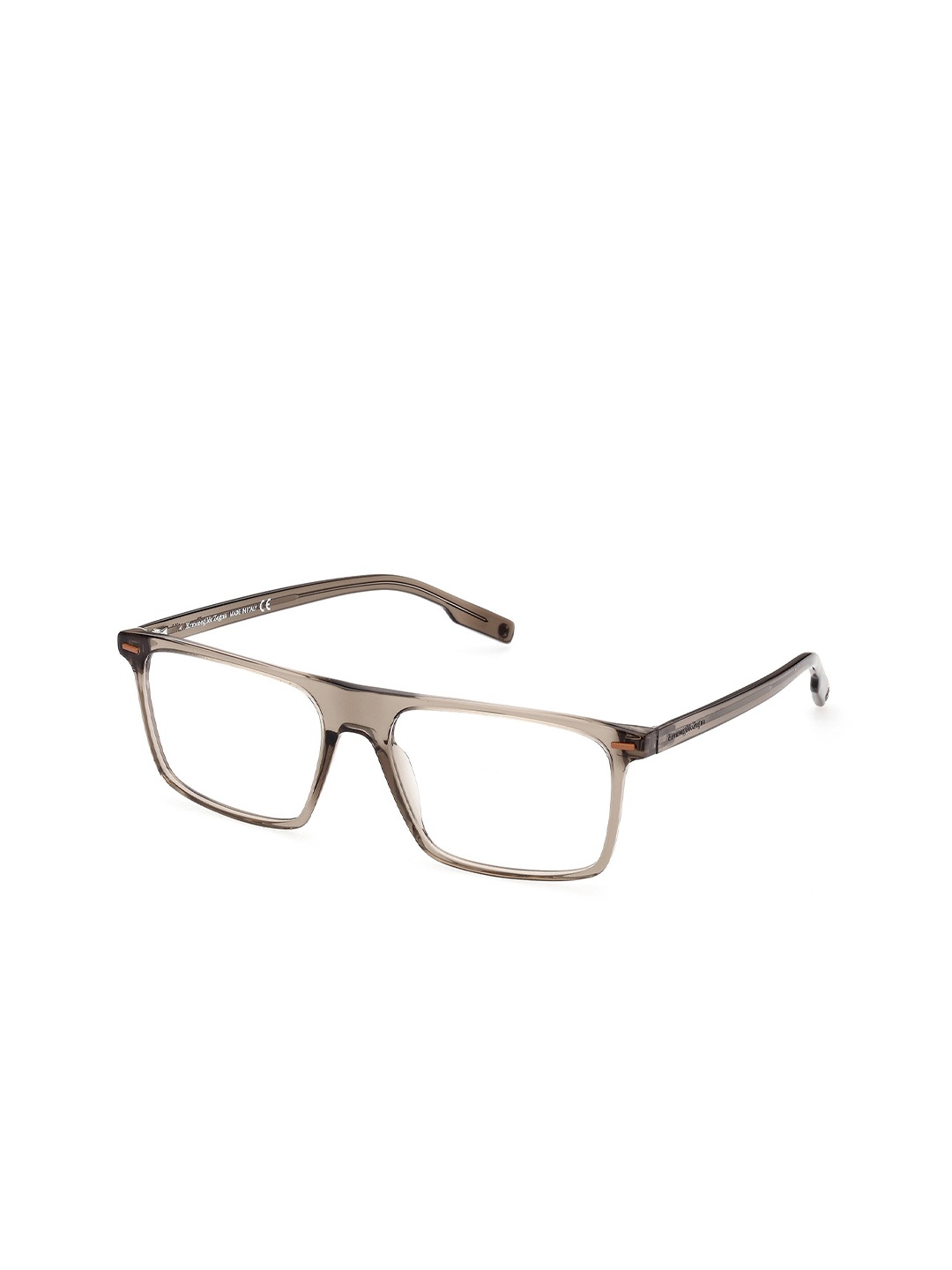 

Ermenegildo Zegna Men Full Rim Square Frames EZ5243 56 051, Transparent