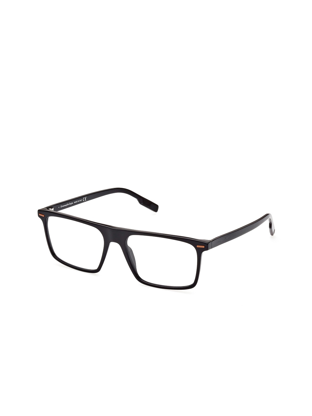 

Ermenegildo Zegna Men Acetate Full Rim Rectangle Frames, Black