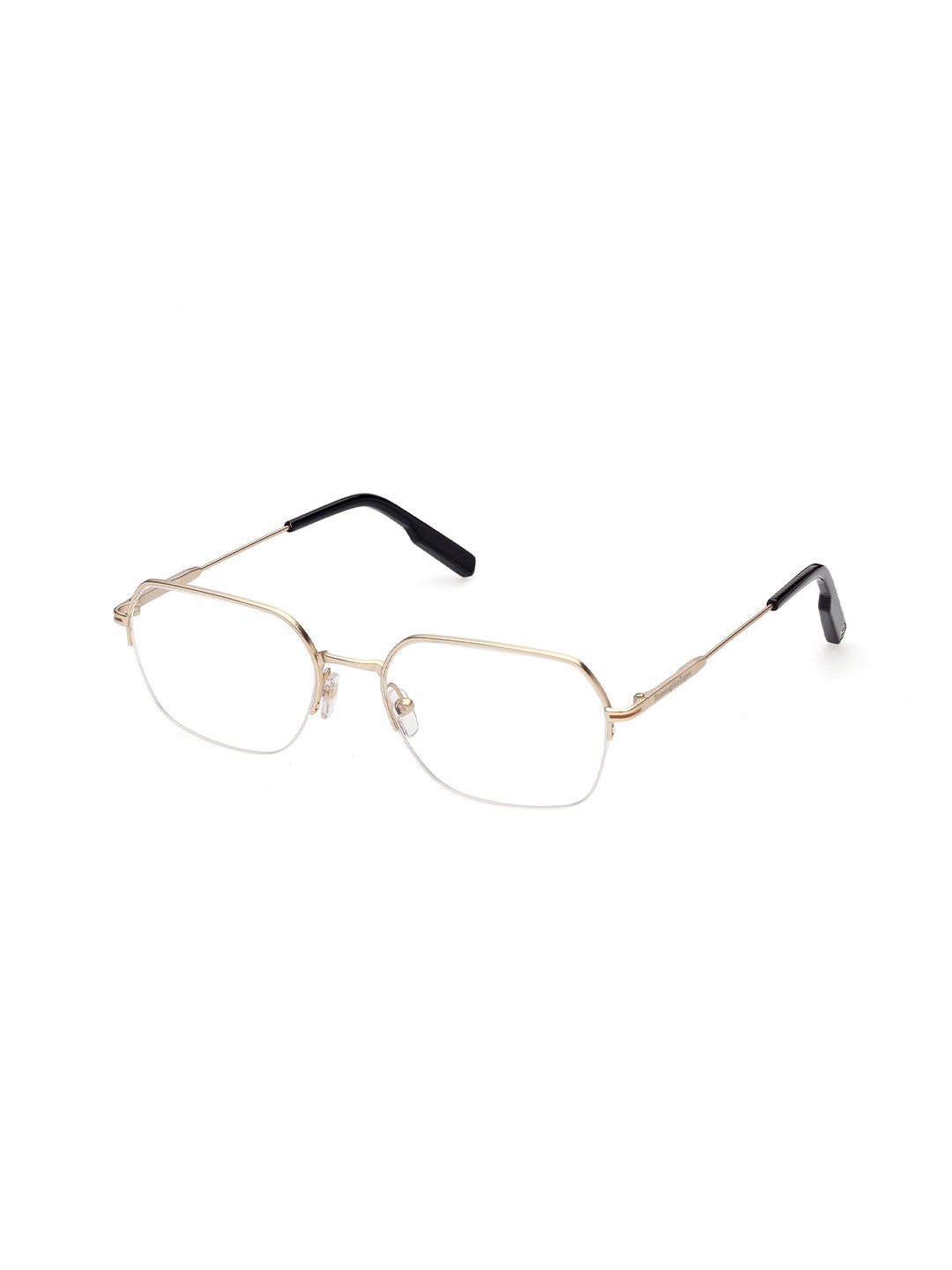 

Ermenegildo Zegna Men Half Rim Metal Square Frame, Gold