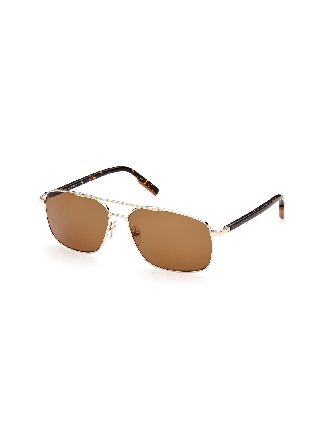 

Ermenegildo Zegna Men Acetate Square Sunglasses With UV Protected Lens, Brown