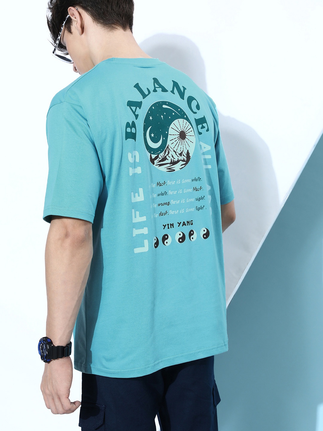 

DILLINGER Graphic Printed Oversize T-shirt, Blue