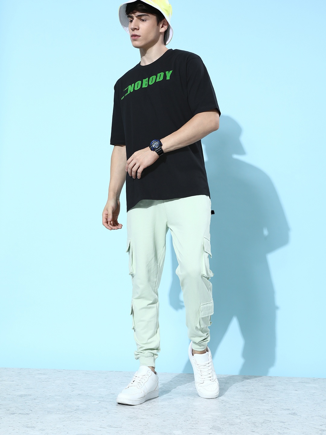 

DILLINGER Typography Printed Oversized T-shirt, Black