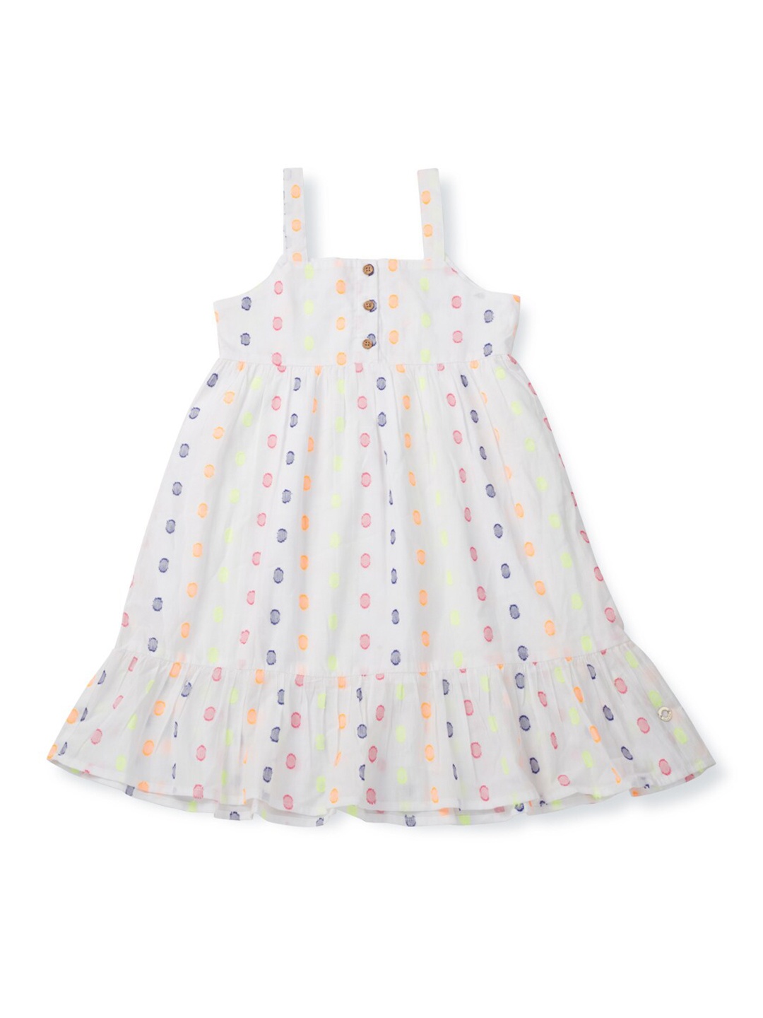 

Gini and Jony Infant Girls Self Design A-Line Dress, White
