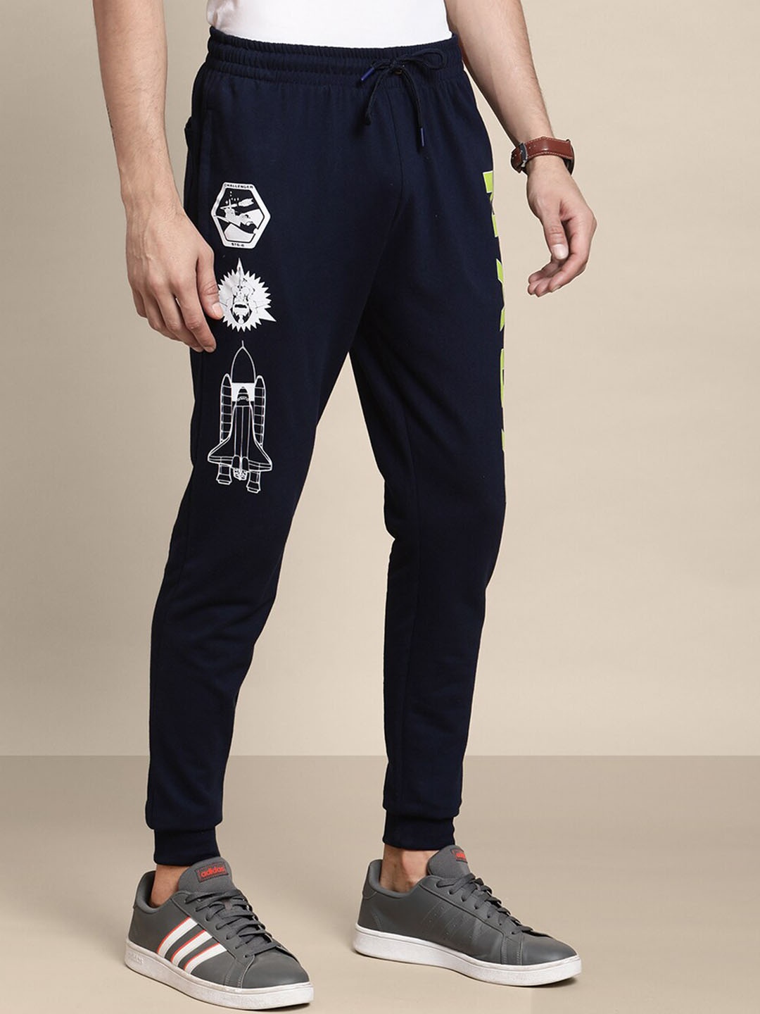 

Free Authority Men NASA Printed Cotton Joggers, Green