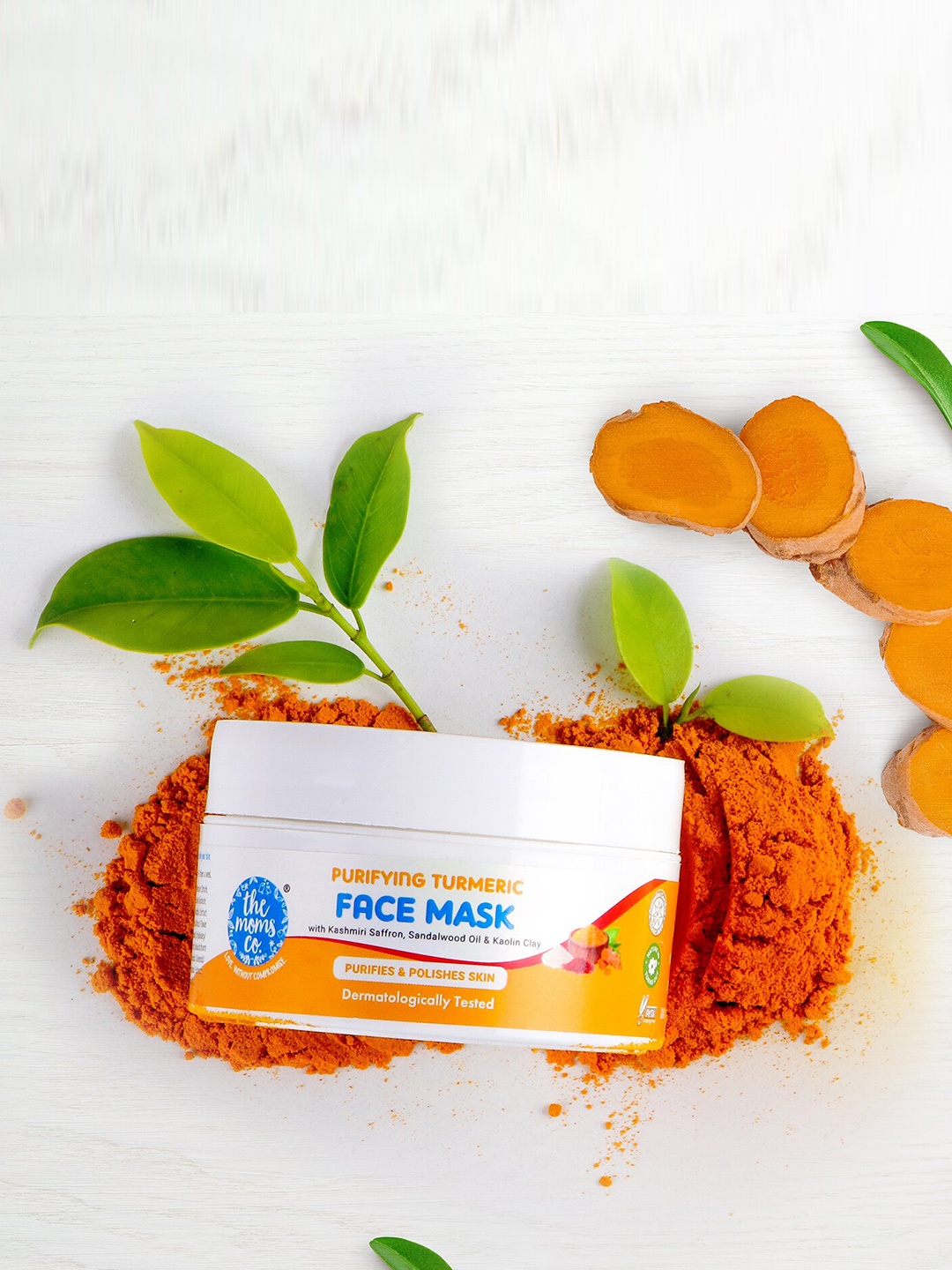 

The Moms Co. Turmeric Face Mask With Exotic Kashmiri Saffron Kaolin Bentonite & Sandalwood Oil - 50 gm, White