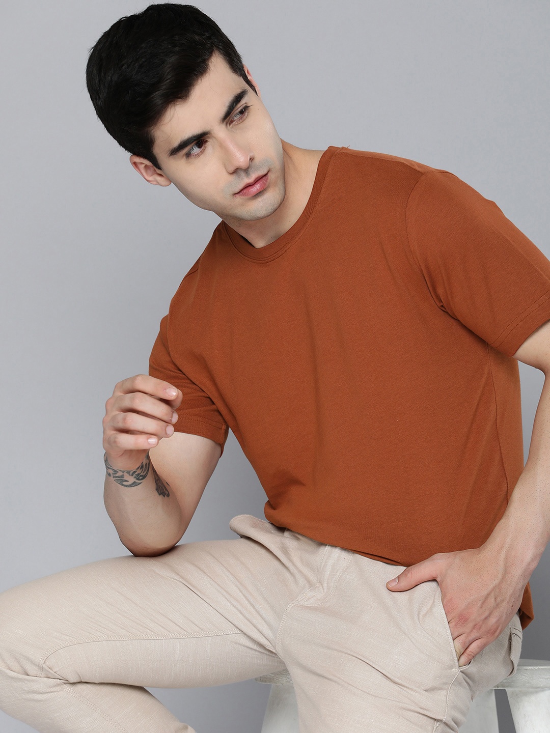 

ether Cotton T-shirt, Rust
