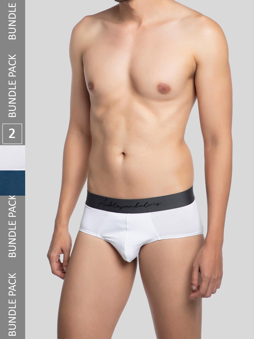 

Ashleyandalvis Men Pack of 3 Anti-Bacterial Anti Odour Modal Briefs AA-BR-FW-PB-FG, White