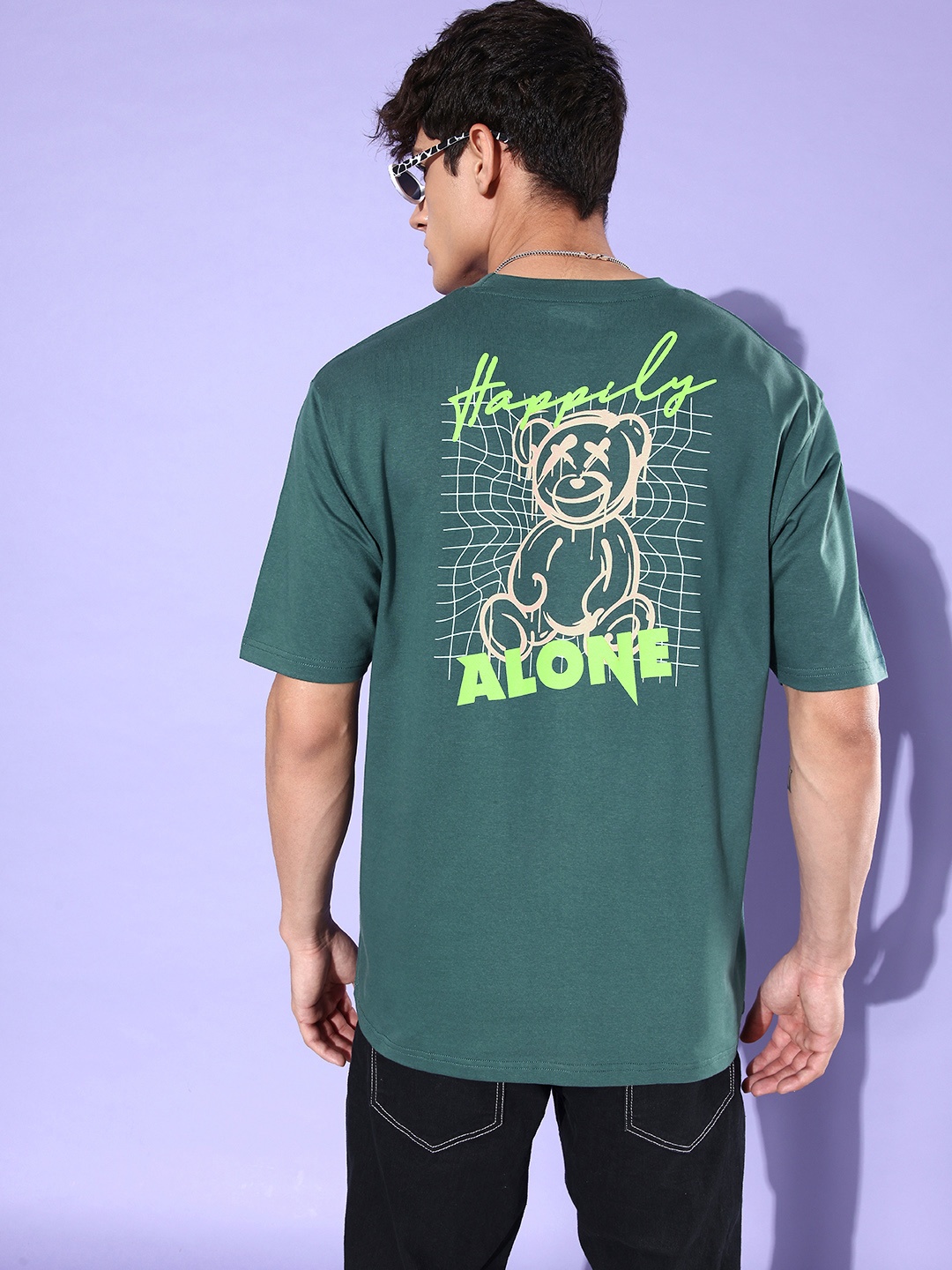 

DILLINGER Printed Pure Cotton Oversized T-shirt, Green