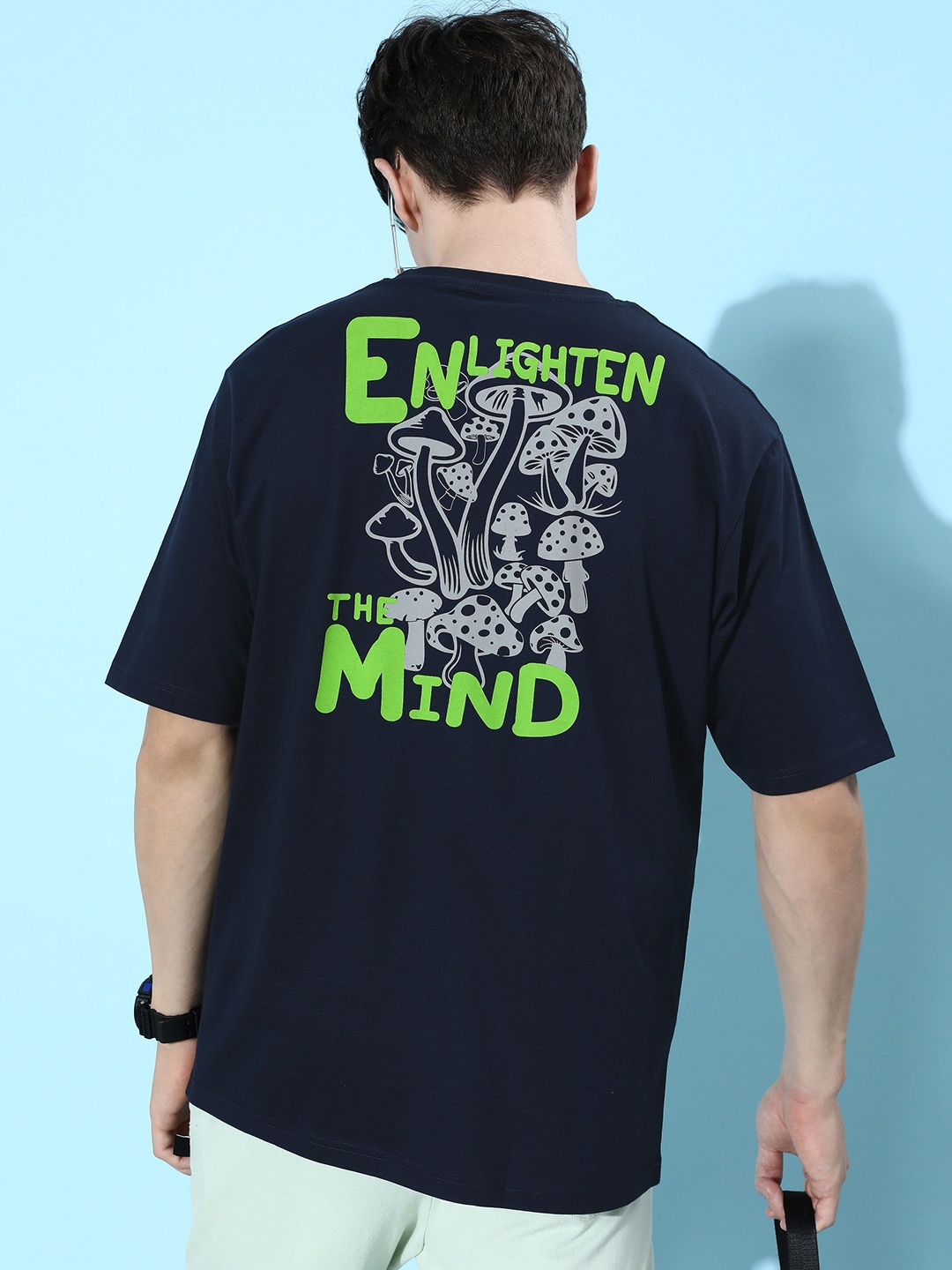 

DILLINGER Graphic Printed Oversized T-shirt, Navy blue