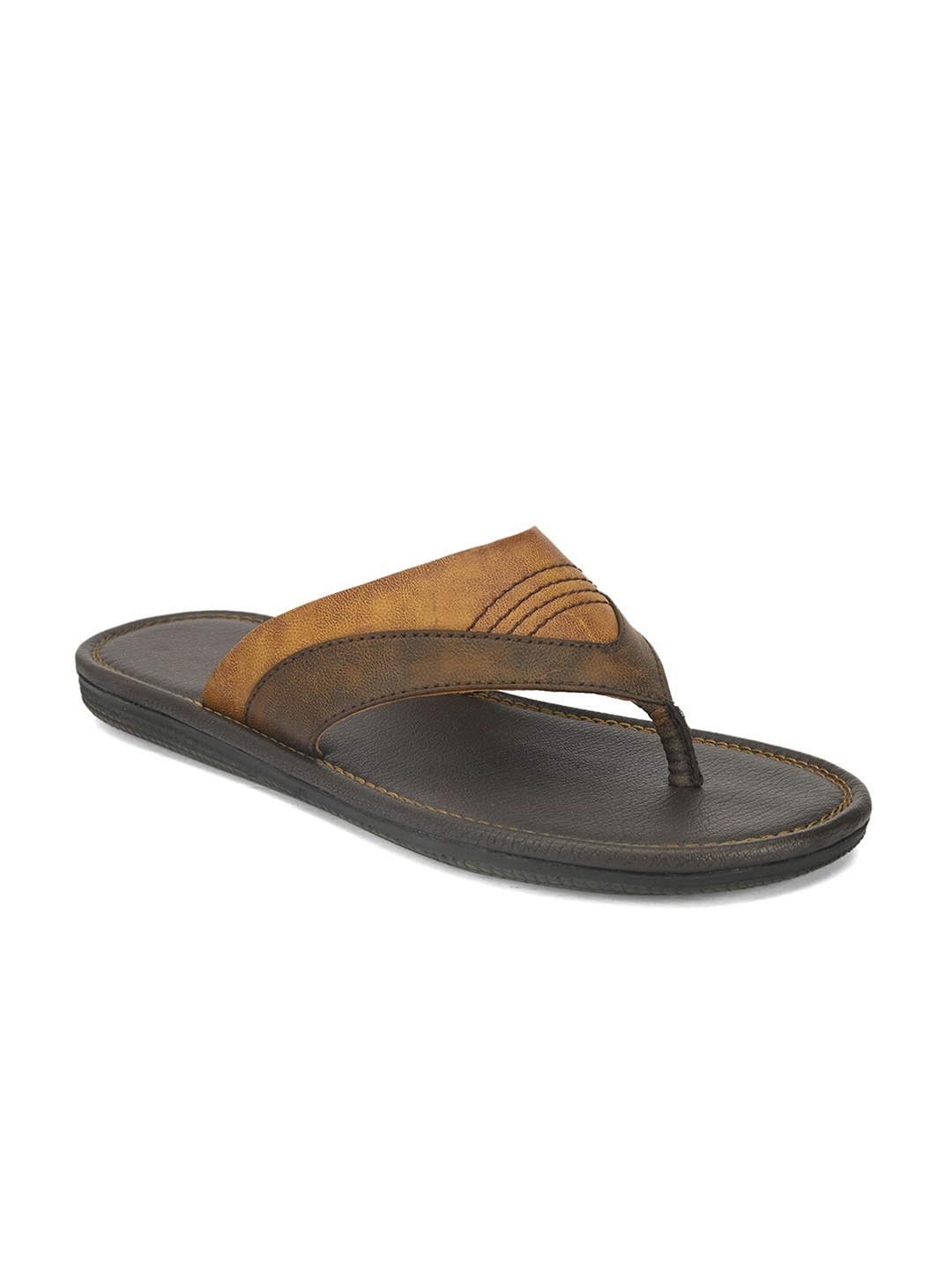 

Provogue Men Tan & Black Comfort Sandals