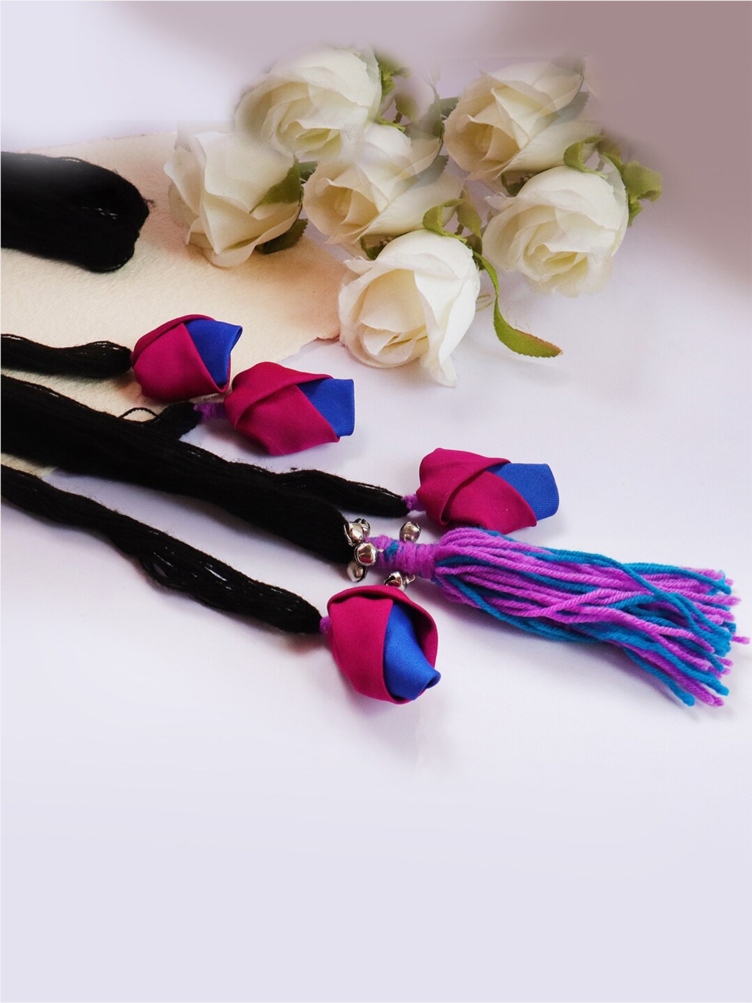

Soho Boho Studio Tasselled Hair Tie, Purple