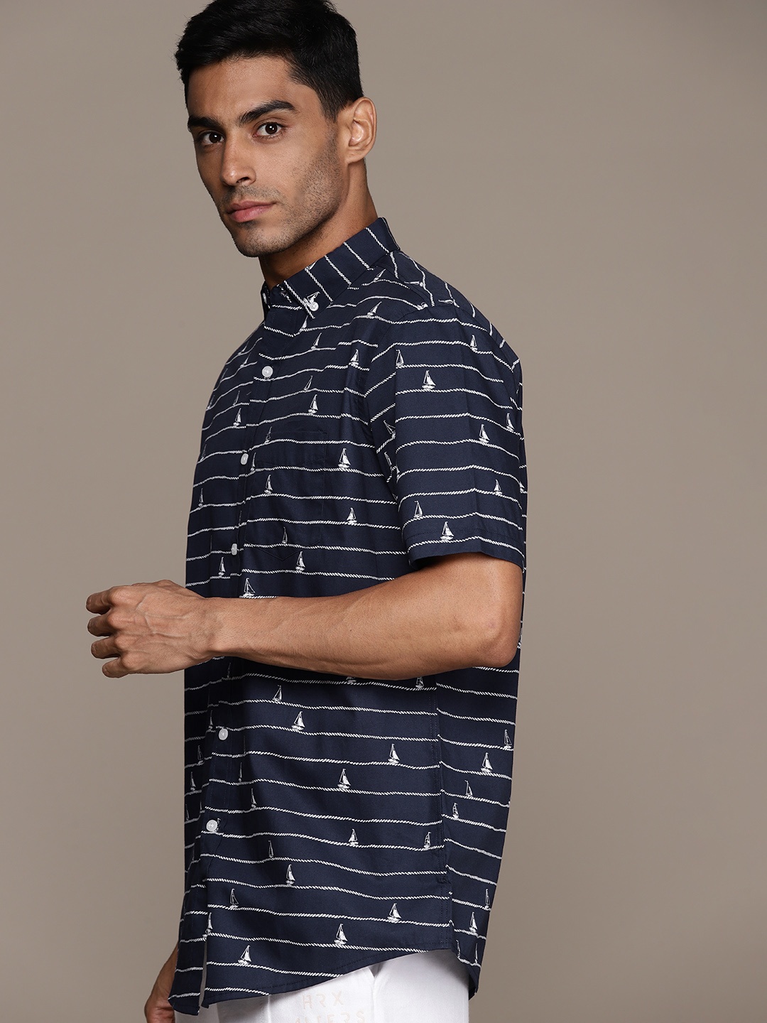 

Macy's Club Room Printed Casual Shirt, Navy blue