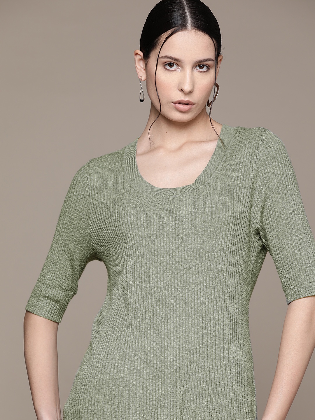 

Macy's Alfani Self-Design Pullover, Green