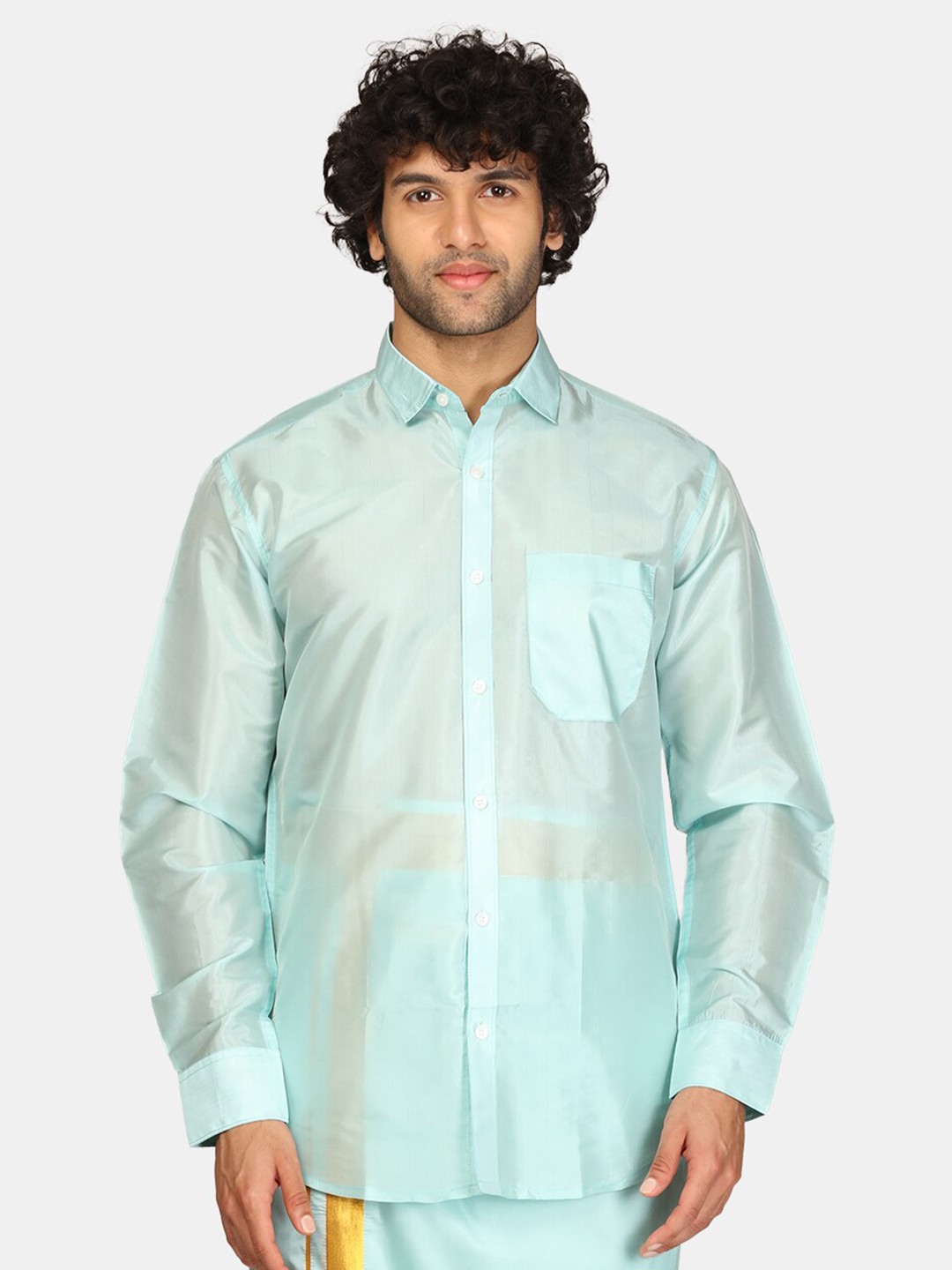 

Sethukrishna Men Blue Classic Party Shirt