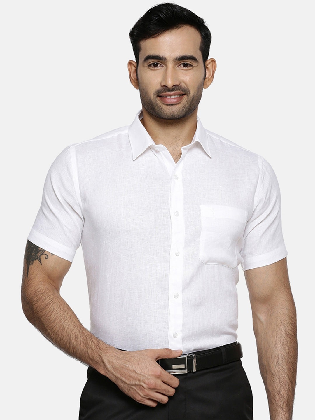 

Ramraj Original Slim Fit Cotton Formal Shirt, White