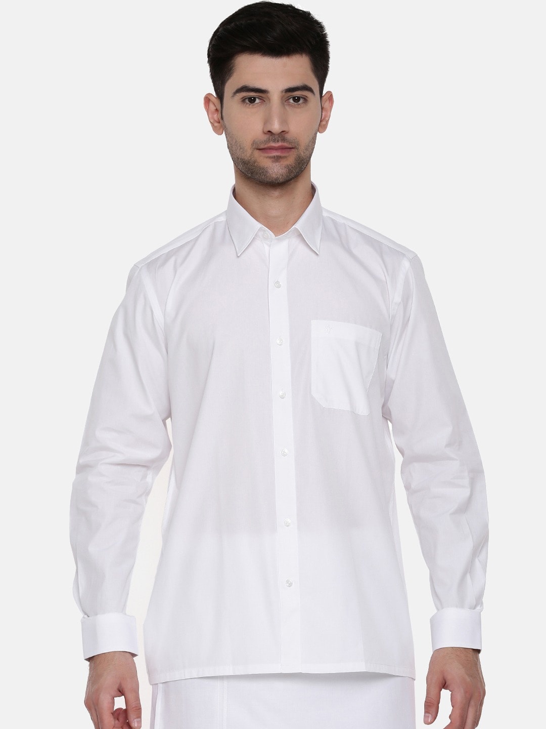 

Ramraj Regular Fit Ethnic Shirt, White