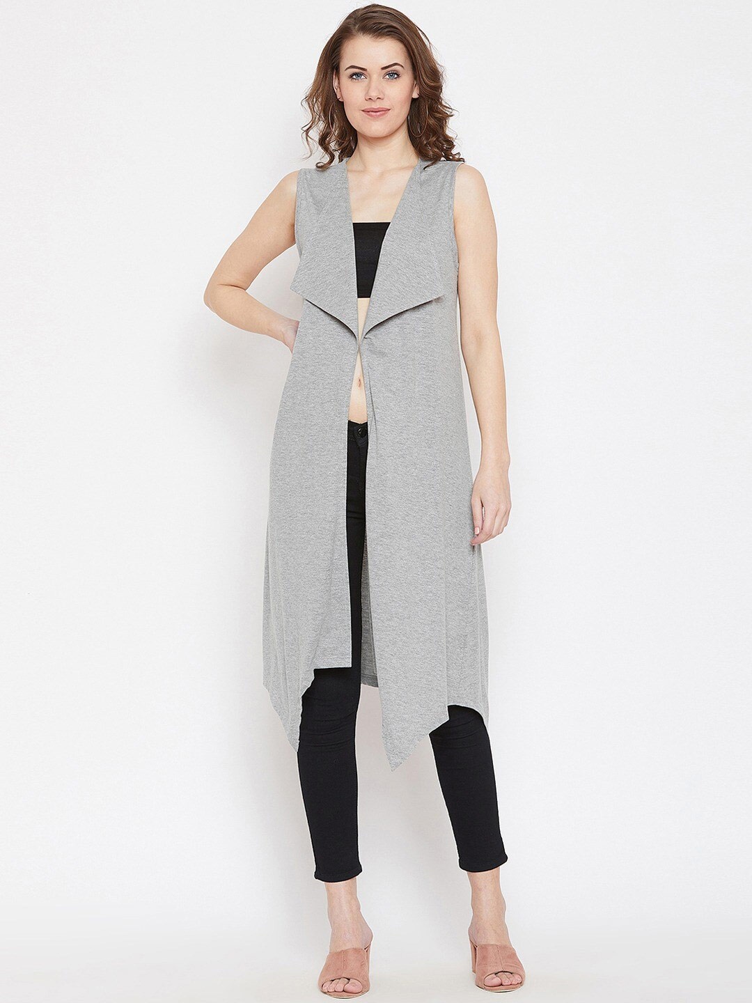 

Hypernation Women Longline Shrug, Grey