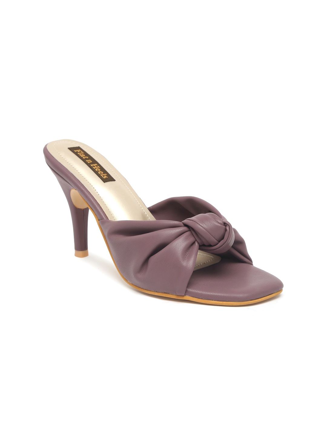

Flat n Heels Peep Toe with Bows Heels, Purple
