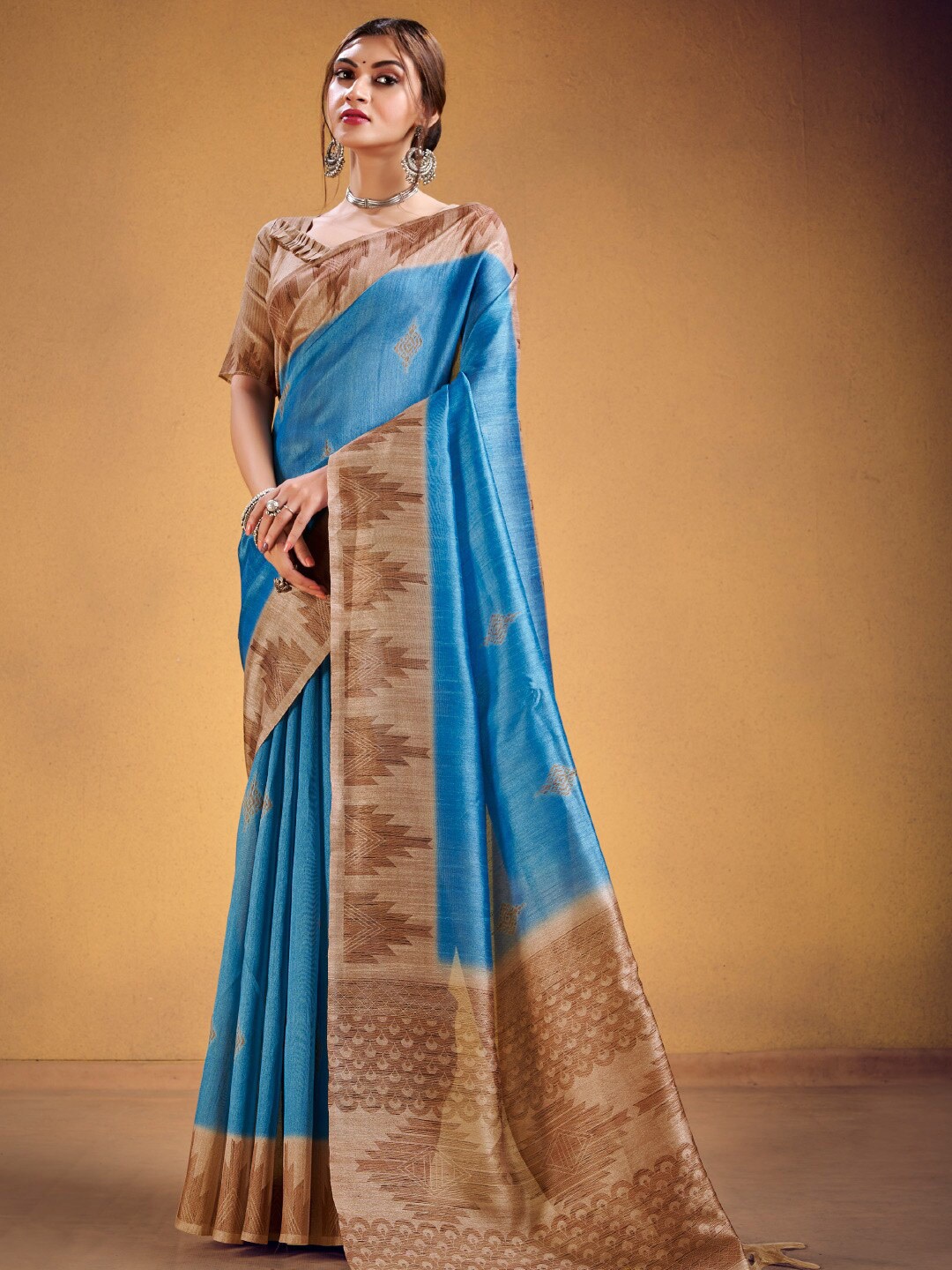 

KARAGIRI Ethinic Motifs Printed Saree, Blue