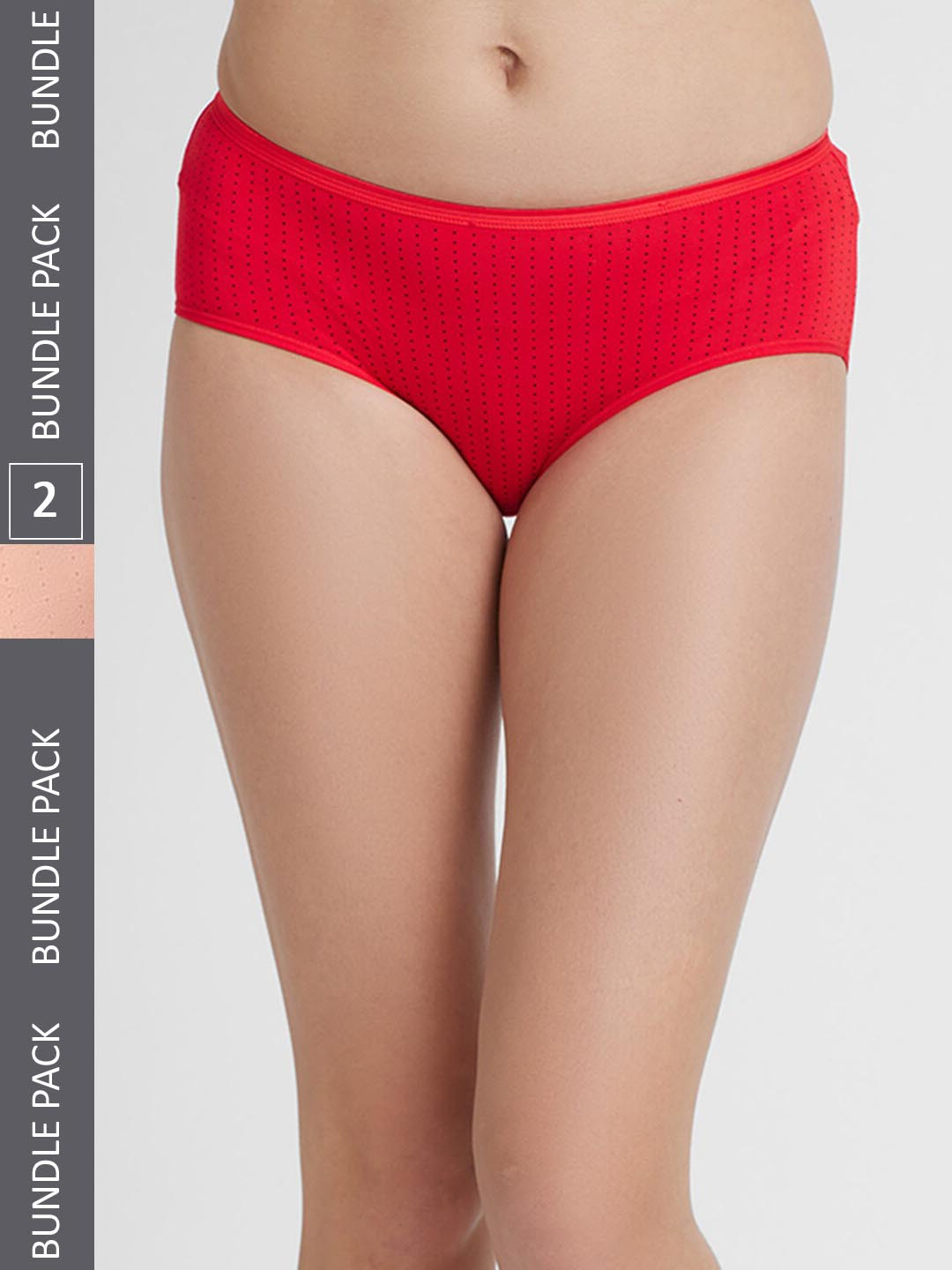 

FashionRack Women Pack Of 2 Assorted Cotton Hipster Briefs 6048 _SR