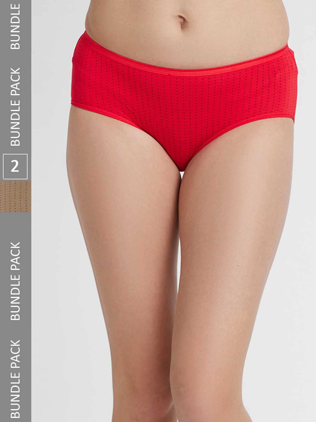 

FashionRack Women Pack Of 2 Cotton Hipster Briefs 6048, Assorted