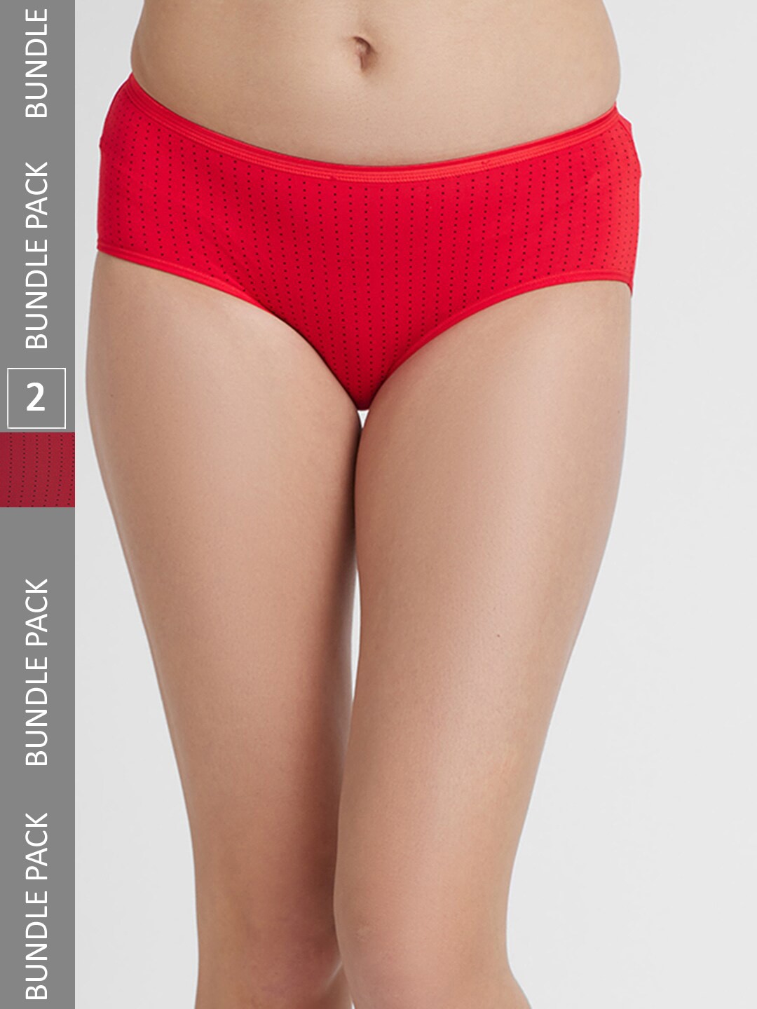 

FashionRack Women Pack Of 2 Cotton Hipster Briefs 6048 _RM, Assorted
