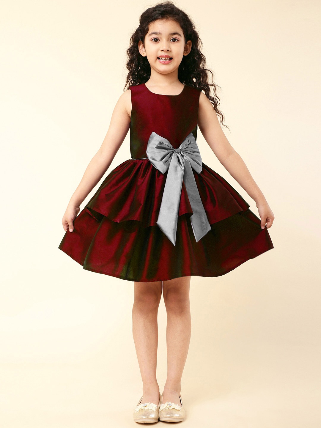 

A T U N Maroon Dress