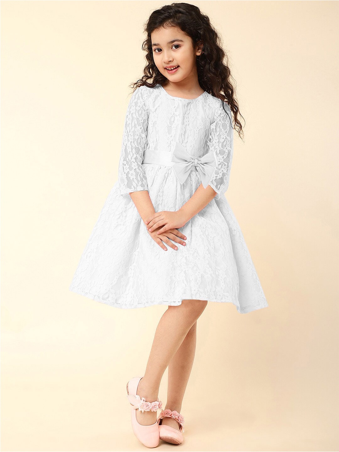 

A T U N White Lace Dress
