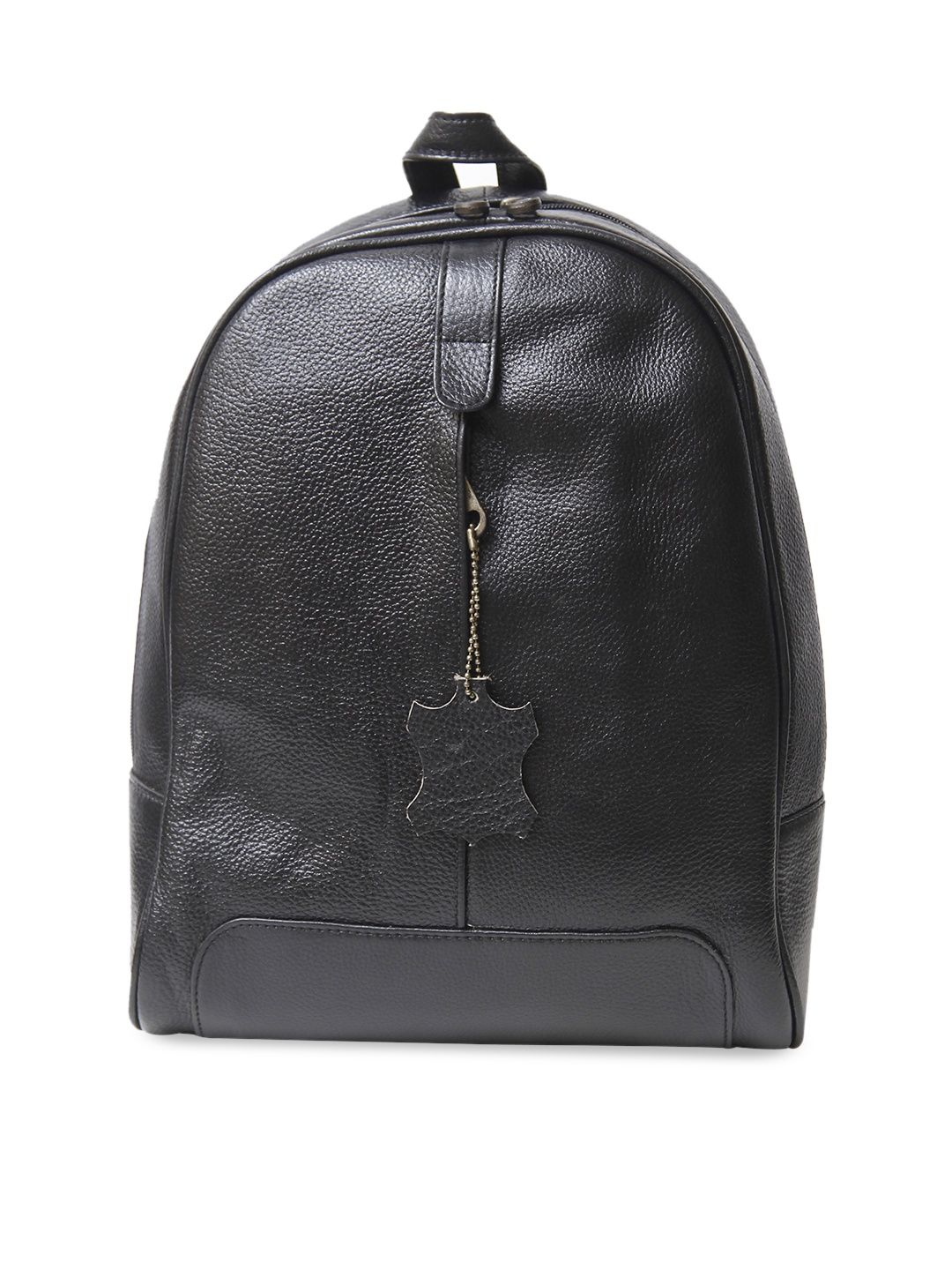 

Calvadoss Textured Leather Medium Backpack with Tasselled, Black