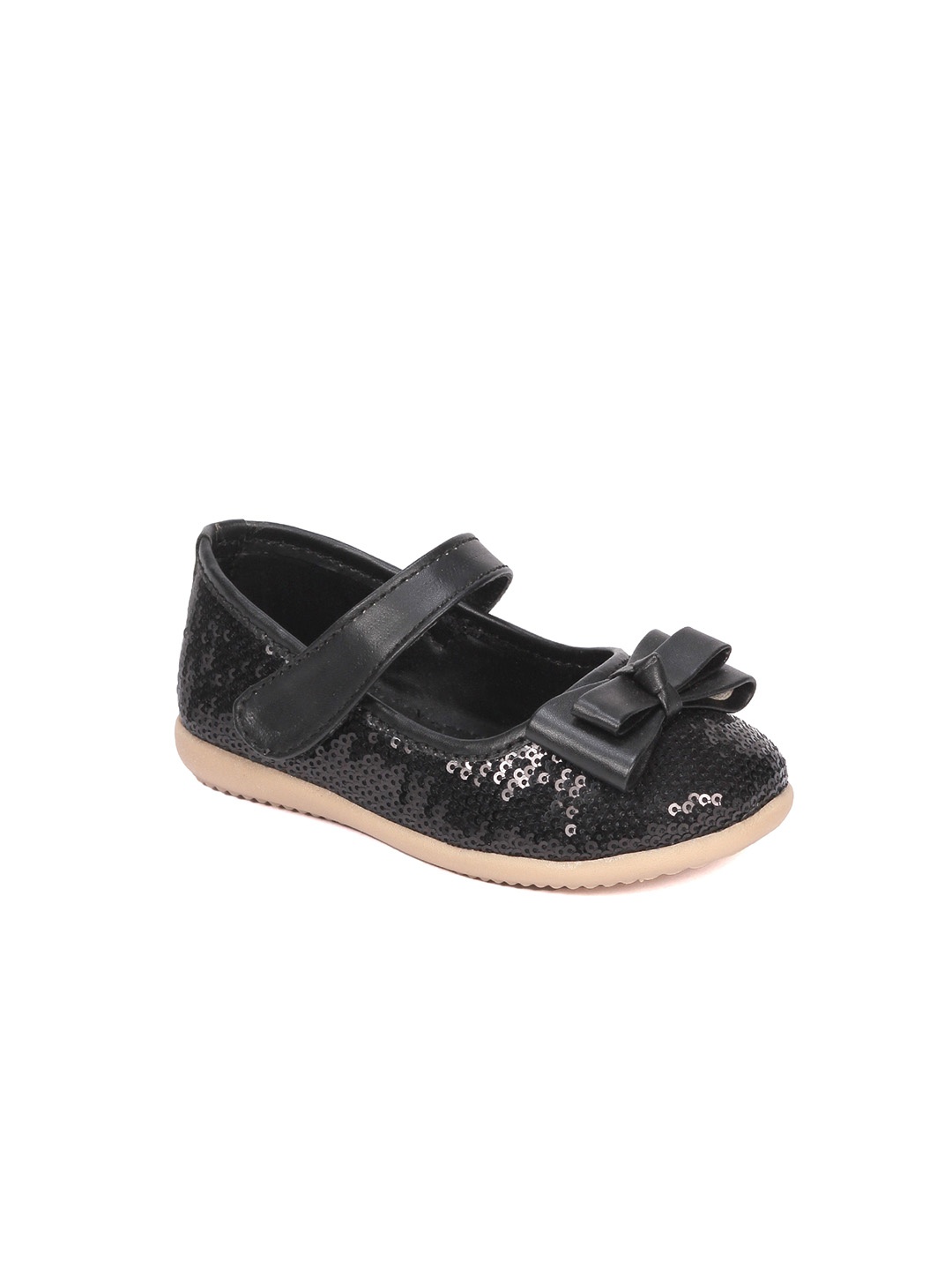 

Lil Lollipop Girls Embellished Synthetic Ballerinas With Bows, Black
