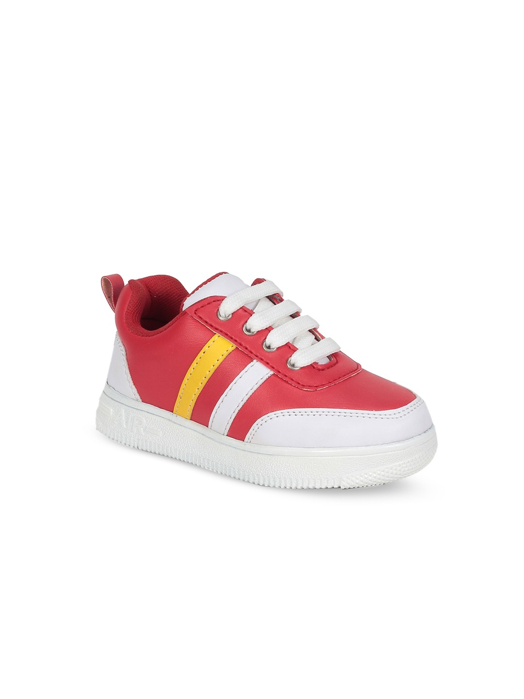 

Lil Lollipop Kids Colourblocked Comfort Insole Contrast Sole Sneakers, Red