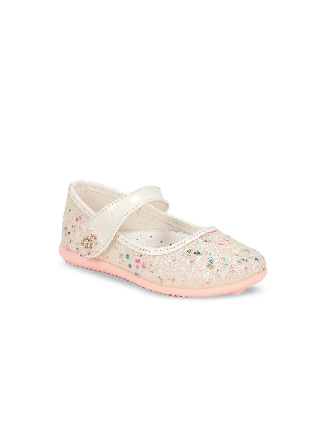 

Lil Lollipop Girls Embellished Synthetic Ballerinas, White